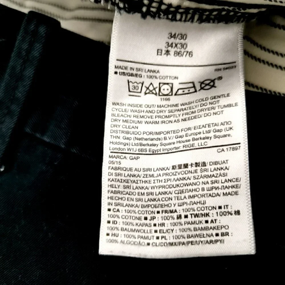 Gap Men's 34 x 30 Relaxed Black Dress Pants
